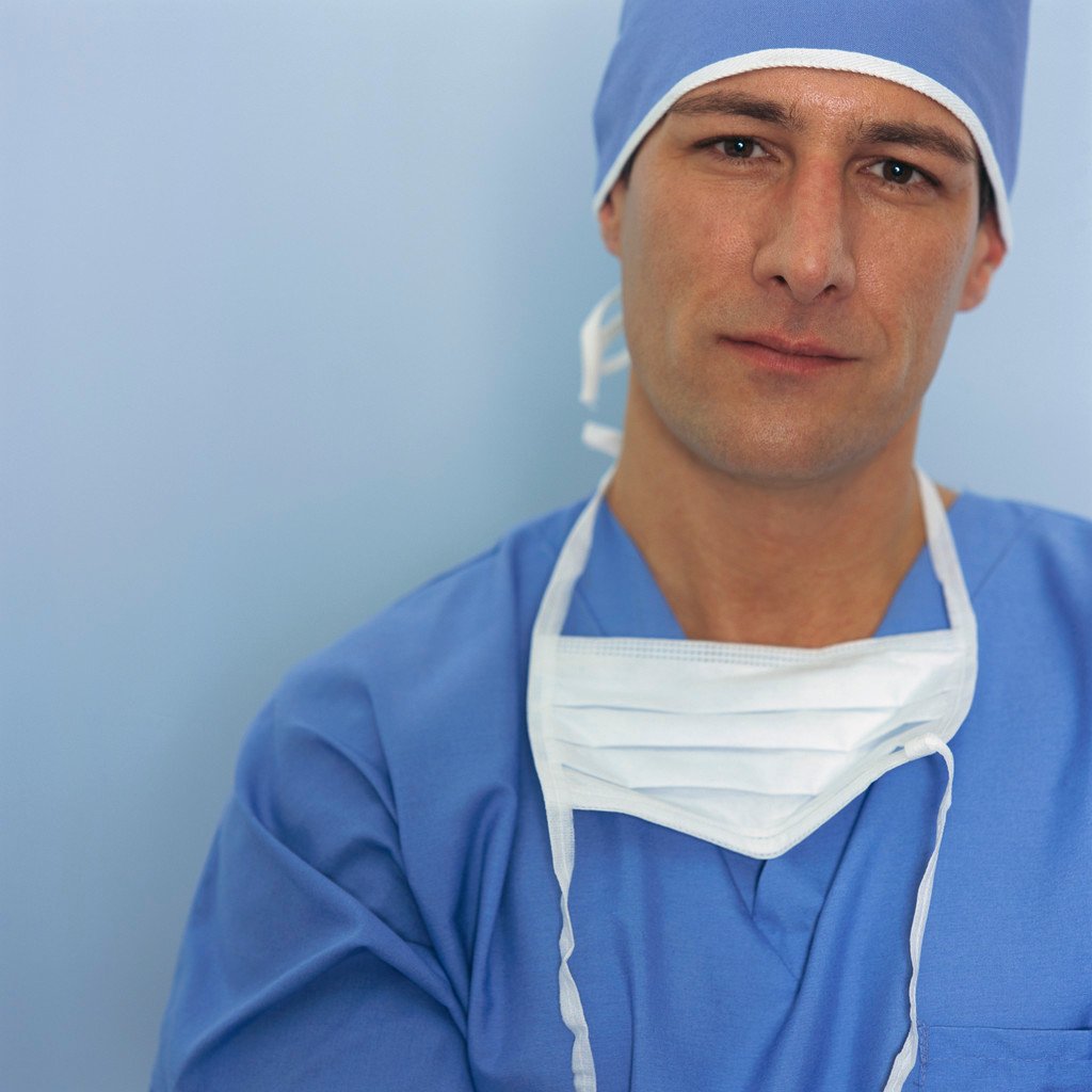 Surgeon Wearing Scrubs